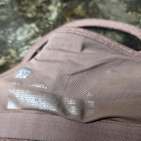 All In Motion High Support Longline Sports Bra Mauve Pink XS Criss Cross Back - Picture 6 of 6